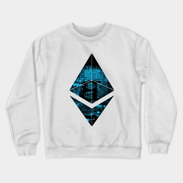 The Flipping Eth Flips Btc Cryptocurrency Blockchain Design Crewneck Sweatshirt by UNDERGROUNDROOTS